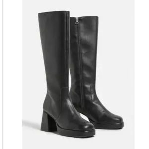 NEW Urban Outfitters Vix Knee High Black Boots - 8